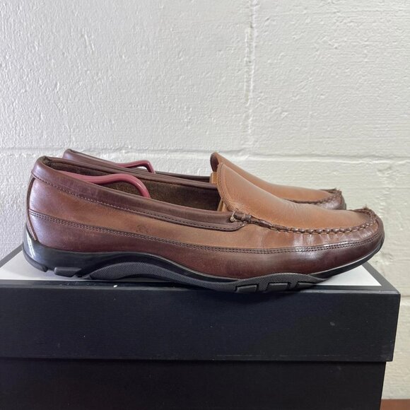 Allen Edmonds Boulder 40026 Brown Leather Driving Loafers Moccasin Men's 14 E - Picture 3 of 9